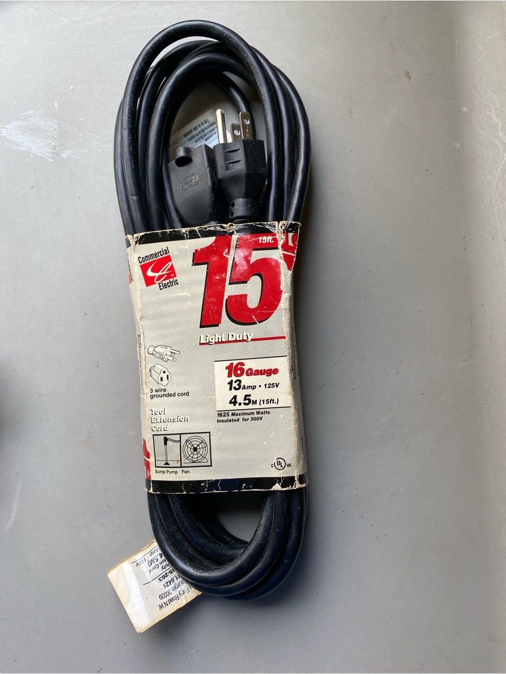 Commercial Electric Light Duty Extension Cord